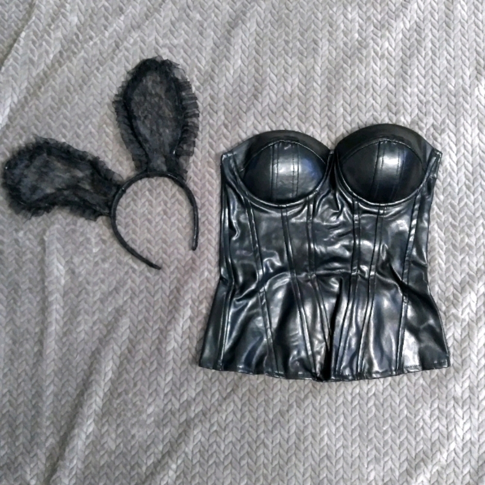 Faux Leather Corset top